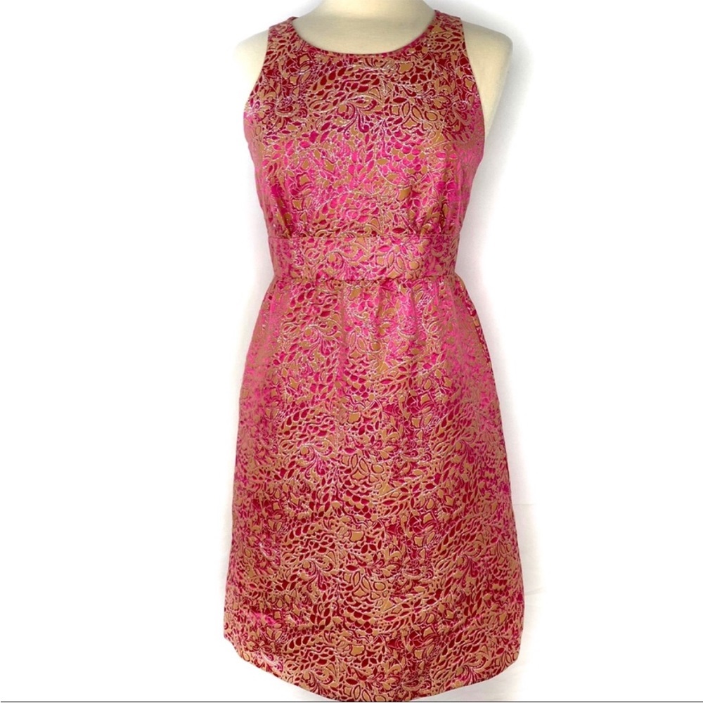 J. Crew Daisy Metallic Brocade Dress